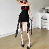 2024 Summer New Women's Fashion Trend Hit The Color Flower Word Hanging Neck Wave