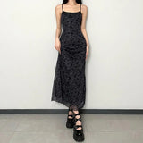 Generous Collar Sexy Slim Maxi Dress-Outfit