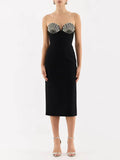 Drilled With A Thin-Bossed Dress In Spring 2025, The New Sexy Temperament Is High-Waisted Long Black