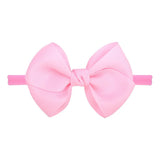 1piece Solid Colors Bowknot Baby Headband For Girls Nylon Elastic Hair Bands Handmade Turban Headwear Hair