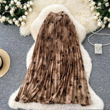 Fongt Half-Dress Dress Woman Autumn 2025 New Shade Across The Flowing Large Umbrella Skirt Folded Flower A Word Half Skirt