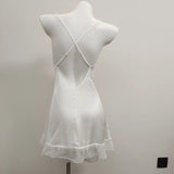 Fongt Pure Lust Lace Lace Pyjamas Summer Women's 2025 New High-End Sling Sexy Simulation Pyjamas Thin