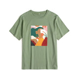 Aesthetic Printed T Shirts Women 2021 New Soft Vintage Loose Tees Abstract Graphic Cotton Tshirts Summer Casual