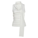 Fongt Spring And Summer New High-End Sexy Inside Sexy Neck Ribbon Design Sling Vest Woman