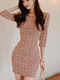 Fongt Small Fragrant Temperament Dress Women's Famous Korean Version Of The Elegant Thin Bag Of Hips