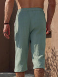 Fongt Men's Summer Cotton Slack Seven-Point Trousers
