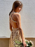 Elegant Print Backless