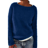 Fongt Women's Explosive Sweater Solid Color Quiet Version Of The Basic Knitwear Shirt