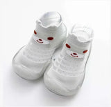 Spring Leopard Soft Bottom Non-Slip Floor Socks Solid Color Toddler Girl Boy Shoes With Transparent Rubber Soles Kid