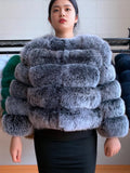 Fongt Fever Imitation Fox Fur Coat Women's Short-Sleeved Fur Coat