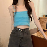 Lace Purple Slings Women Summer New Net Red Anchor Vest Wearing Sweet Hottie Short Sleeveless