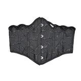 Fongt Short Model 4 Buckle Antler Embossed Flower With Beautiful-Looking Belt Ceiling Petals Under The Waistband