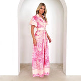 Fongt Collar Lotus Side Top High Waist Three-Dimensional Skirt Half Dress Suit Woman