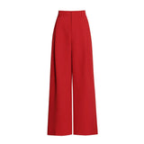 TWOTWINSTYLE Elegant Solid Color Trousers For Women High Waist Loose Casual Wide Leg Pants Female 2022 Spring Fashion