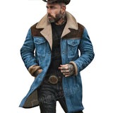 Fongt Autumn And Winter Men's Coat Velvet Jacket Multi-Pocket Zipper Coat