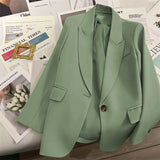 Fongt And Autumn Suit Jacket Female In 2024 Autumn New Black Net Red Fried Street Temperament Trend Casual Ladies Suit-Outfit