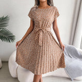 Wind Shooting New Leisure Short-Sleeved Flowers In The Spring And Summer Dress Women's
