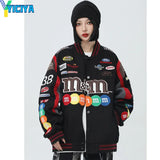 Bomber Woman Varsity Jacket Long Sleeves American Letter Embroidered Baseball Jacket 2022 Women's Winter Coats