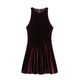 Fongt Women's Clothing 2025 Autumn And Winter 2025 New Solid Color Bows Decorated With Sleeveless Skirts