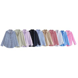 Fongt New Multi-Color Loose Casual Version Of The Provincial Silk Long-Sleeved Shirt 4387096