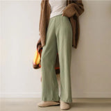 Minimalist High Waist Straight Wide Leg