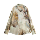 Spring Tie-Dyed Satin Texture Shirt 6962025 Skirt 6962023-Outfit