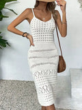 Fongt New Beach Hooded Jersey Knitted Sexy Sling Dress Sunscreen Woman