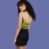 Fongt 2024 Winter Burst Velvet Short Rubber Band Sling A Word Collar Vest Woman-Outfit
