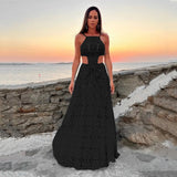 New-Style Beach Dress Suit Sexy 2025 New Export Summer Resort Wind