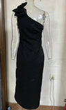 Fongt Summer New Light Ripe Wind Pure Color Three-Dimensional Bow Knot Temperament Slit Dress-Outfit