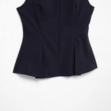 Fongt Women's New Round-Neck Body Decoration Niche Design Feel Sleeveless T T-Shirt