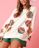 Autumn And Winter Beads Embroidered Fashion Round-Neck Long-Sleeved Sleeves Spliced Christmas Dress