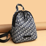 Luxury Letter Printing Backpack Female Anti-theft Fashion Trend Retro Small Backpack Oxford Fabric Women Travel