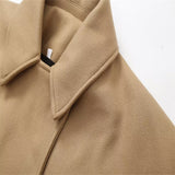Fongt Women's Autumn And Winter New Fashion Loose Blending Solid Coat Coat Coat