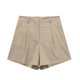 Vest 99293210 Blended High Waist Casual Shorts 9929221 Suit-Outfit