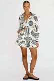 Fongt Early Autumn Casual Senior Fruit Print Shorts Cardigan Set-23114-Outfit