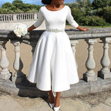 Fongt Women's 2025 Summer New Solid Dress Temperament Evening Dress Dress Dress Dress Dress Dress
