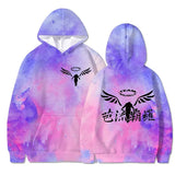 Hoodies Tokyo Revengers Valhalla Neon Emblem Print Oversized Sweatshirt Tie Dye Anime Manga Tokyo Revengers Hoody