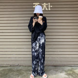 Tie-dye Casual Pants 2022 New Summer Women's Loose Wide-leg Pants Trousers High-waist Straight-leg Pants Joggers