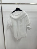 Fongt Collared Women 2025 Spring New Temperament Elegant Comfortable Leisure And Loose V Tie Collar Short