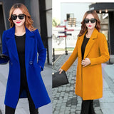 Fongt Autumn And Winter New Ebay Haired Women's Coat Double Buckle Coat Multi-Colored Multi-Code