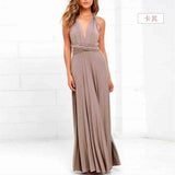 Style Multi-Wear Multi-Rope Cross-Back Sexy Bandage Dress Long Dress-Outfit