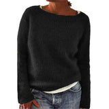 Fongt Women's Explosive Sweater Solid Color Quiet Version Of The Basic Knitwear Shirt