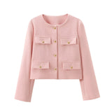 Fongt Women's Autumn And Winter Fashion New 15 Color Jacket Small Scent Style Short Suit Jacket