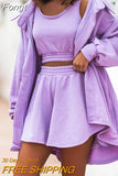 Turn Down Collar Lady Shorts Suit Women Loose Coats Shorts Three Piece Set Outfit 2023 Summer Solid Casual Tracksuit