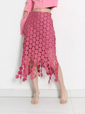 Fongt 2024 New Fashion Retro Style Embroidered Tassel Skirt-Outfit