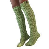 Fongt Twist In The Tube Knitting Pile Pile Socks Women's Solid Color Knit Wool Socks 2299-Outfit