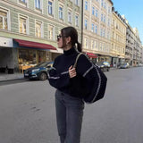 Fongt New Color Splicing Wiring Design Casual Knitting Shirt Simple Light Short Thin Breathable Fashion