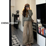Fongt Hair Collar Pie To Overcome The Environmental Protection Fur Coat Fake Two-Piece Ass Casual Pants Set