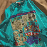 Green Funny Comics Hip Hop Sweatshirts Vintage Streetwear Graphic Hoodies O-neck Pullovers Goth Punk Style Teens Clothes-Outfit